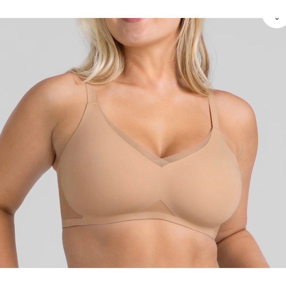 Honeylove Crossover Bra Small Sand Beige Wireless Bralette Everyday Wear